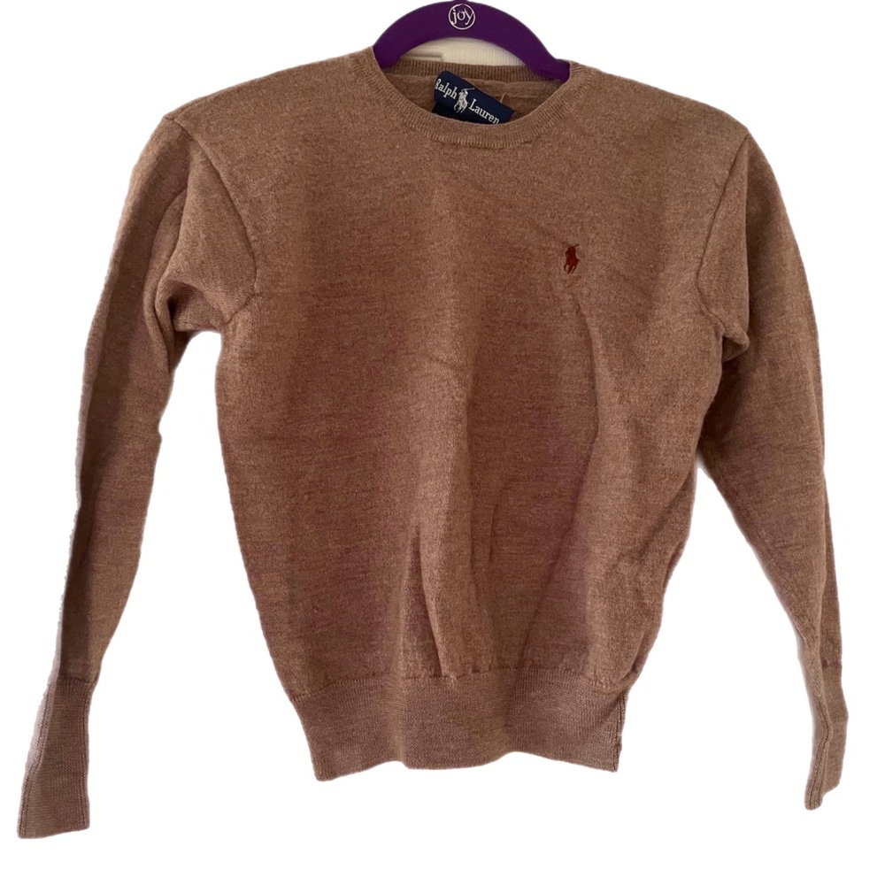 Ralph Lauren 100% Wool Brown Sweater, size Small